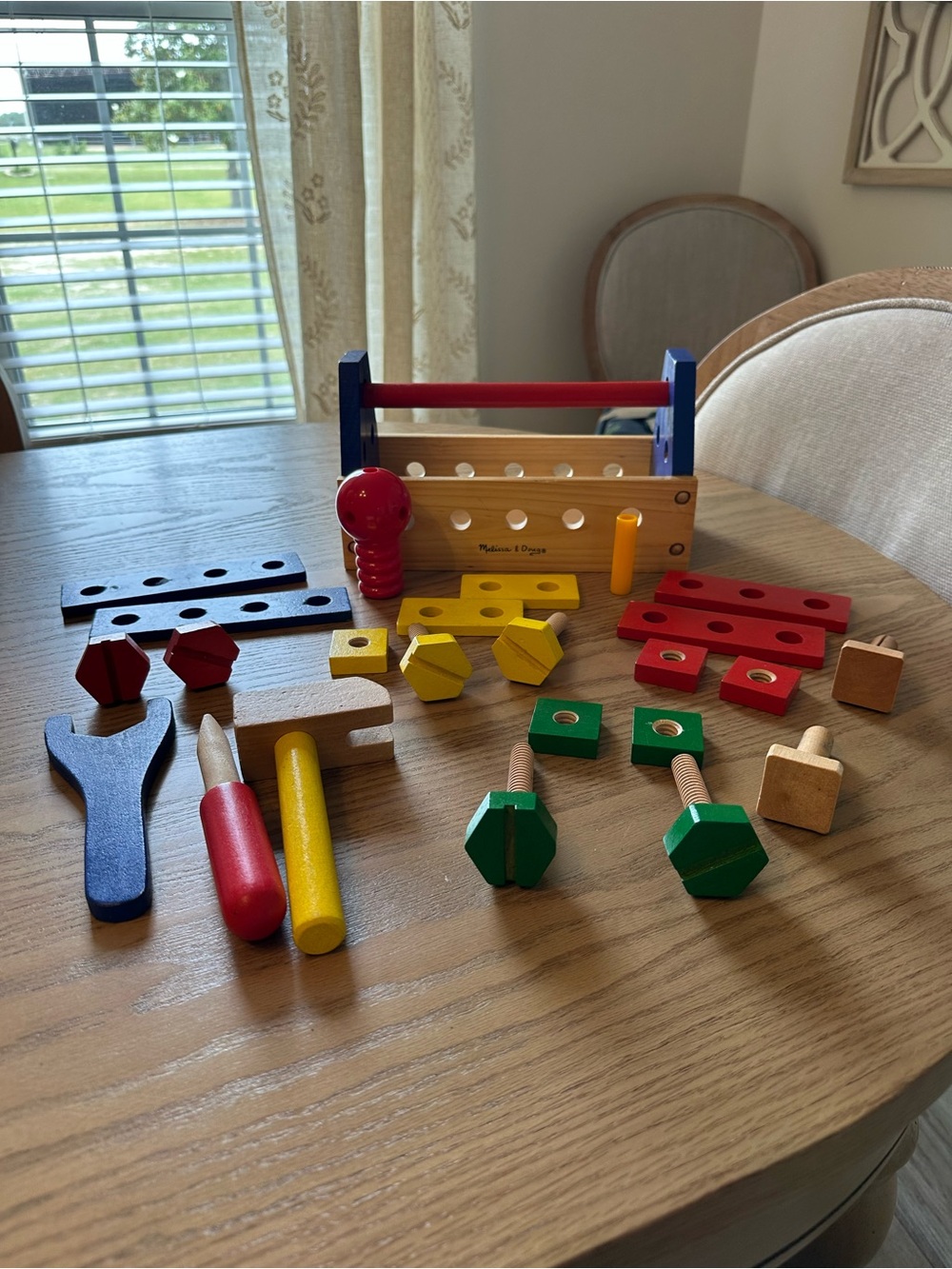 Wooden Kids Tool Set - Colorful Pretend Play Construction Kit Melissa and Doug